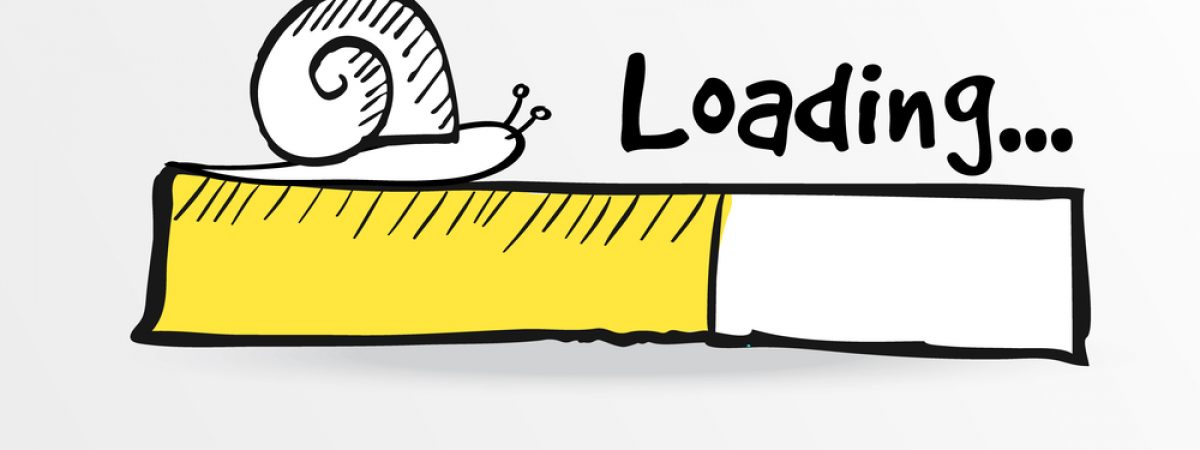 Loading bar with a doodle snail, vector illustration, hand drawn sketch